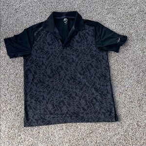 Greg Norman Collection Black Pattern Polo Shirt